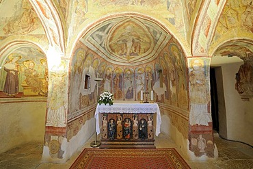 Frescoes, romanesque Church of the Holy Trinity, Hrastovlje, Cristoglie, Slovenia, Europe