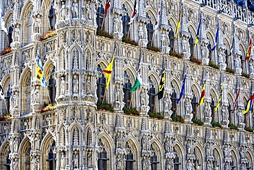 Gothic Town Hall of Leuven at Grote Markt square, Belgium, Europe