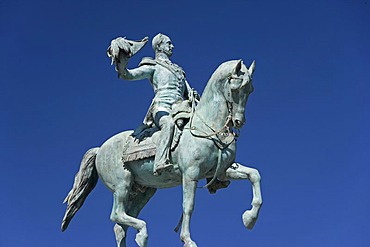 Place Guillaume II square with equestrian statue of Wilhelm II in Luxembourg City, Luxembourg, Europe