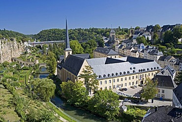 Petrusse Valley, lower part, Corniche, Alzette, Luxembourg, Europe