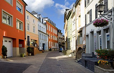 Road in Remich on the Moselle, Luxembourg, Europe