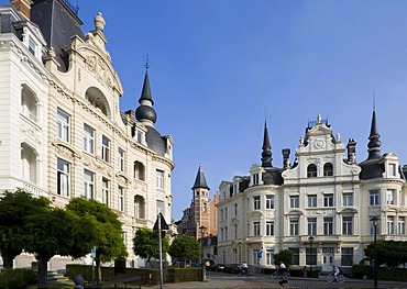 Art nouveau houses in Berchem, Zurenborg, Cogels-Osylei, Transvaalstraat, Waterloostraat, Antwerp, Flanders, Belgium, Europe