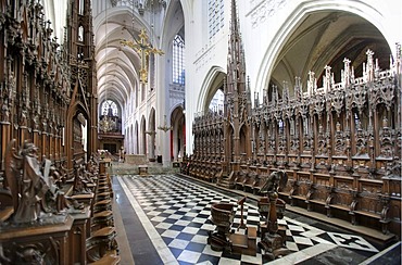 Inner shot of the Notre Dame Cathedral, Onze-Lieve-Vrouwekathedraal, Cathedrale Notre-Dame, Unesco World Heritage, Antwerp, Flanders, Belgium, Europe