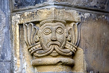 Capital in the collegiate church of St. Cyriakus, Gernrode, Harz, Saxony-Anhalt, Germany, Europe