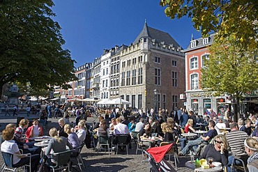 The market square, Aachen, North Rhine-Westphalia, Germany, Europe