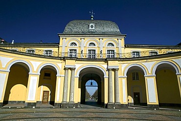 Inner yard, Poppelsdorfer Schloss palace, Bonn, North Rhine-Westphalia, Germany, Europe