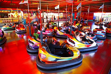 Bumper cars, folk festival, Muehldorf am Inn, Bavaria, Germany, Europe