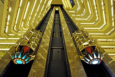 Interior, elevators, Hotel Doha Sheraton, Doha, Qatar, Persian Gulf, Middle East, Asia