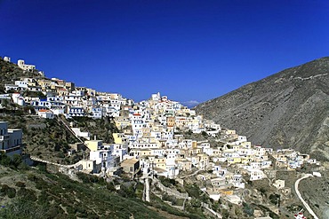 View of Olympos, Karpathos Island, Aegean Islands, Aegean Sea, Greece, Europe