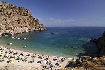 View of the bay of Achata, Karpathos island, Aegean Islands, Aegean Sea, Dodecanese, Greece, Europe