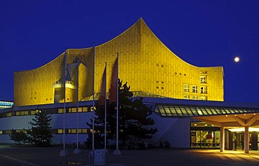 Philharmonie philharmonic hall, home of the Berliner Philharmoniker orchestra, architecture by Hans Scharoun, Tiergarten district, Berlin, Germany, Europe