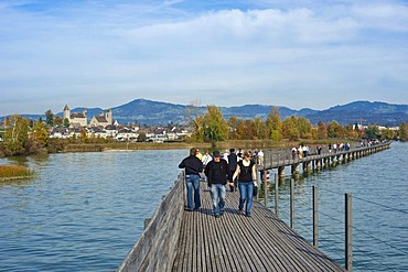 Lake Zurich, St. James' Way, Rapperswil, Sankt Gallen, Switzerland, Europe