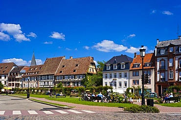 Quai Anselmann, Wissembourg, Vosges du Nord nature park, Vosges mountains, Alsace, France, Europe