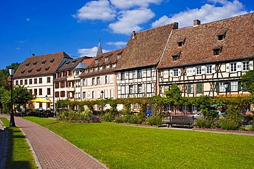 Quai Anselmann, Wissembourg, Vosges du Nord nature park, Vosges mountains, Alsace, France, Europe