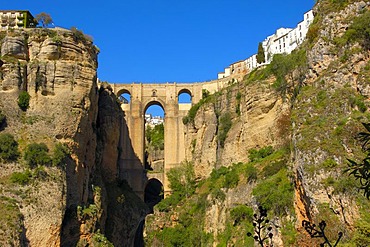 Puente Nuevo, new bridge, spanning the Tajo Gorge, Ronda, Malaga province, Andalusia, Spain, Europe