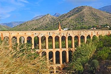 Puente de las Aguilas, Roman aqueduct, Nerja, La Axarquia, Malaga province, Andalusia, Spain, Europe