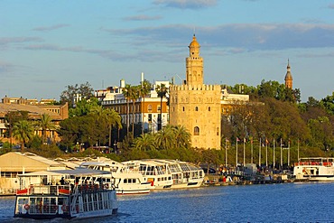 Torre del Oro and Guadalquivir river, Sevilla, Andalusia, Spain, Europe