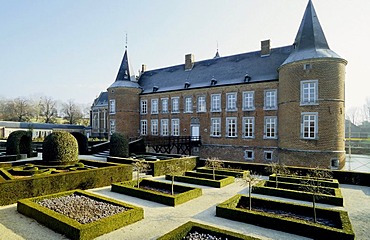 Alden Biesen Castle, garden front, Tongeren, Limburg, Belgium, Europe