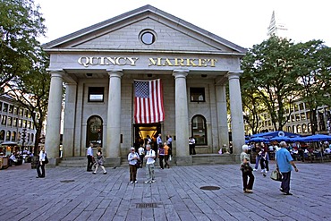 Tourists at Quincy Market, Boston, Massachusetts, New England, USA