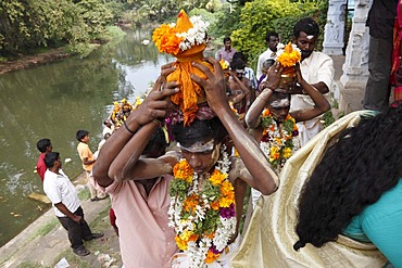 Thaipusam festival in Tenkasi, Tamil Nadu, Tamilnadu, South India, India, Asia