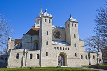 Portsmouth Cathedral, from Oyster Street, Portsmouth, Hampshire, England, United Kingdom, Europe