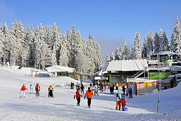 Cable car station at the base of Mt. Feldberg, Landkreis Breisgau-Hochschwarzwald district, Baden-Wuerttemberg, Germany, Europe