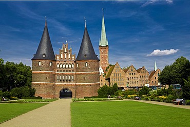 Holstentor gate, Luebeck, Schleswig-Holstein, Germany, Europe