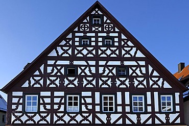 Franconian half-timbered house, 1684, Am Marktplatz, Ebermannstadt, Upper Franconia, Bavaria, Germany, Europe