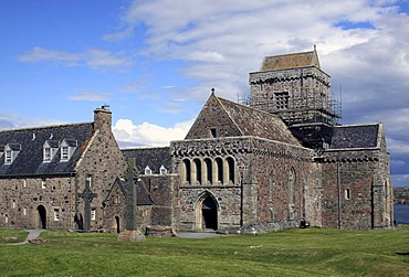 Iona Abbey, abbey church, Iona island, Inner Hebrides, Scotland, United Kingdom, Europe