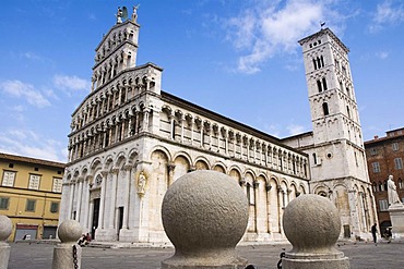 Church San Michele in Foro, Lucca, Tuscany, Italy, Europe