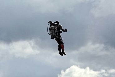 Rocket man Troy Widgery at the 2009 Avalon Air show, Melbourne, Victoria, Australia