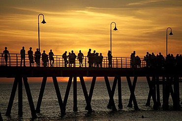 Sunset at the pier of Glenelg, Adelaide, South Australia, Australia