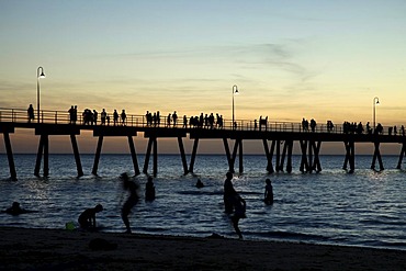 Sunset at the pier of Glenelg, Adelaide, South Australia, Australia