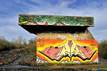 Graffiti on an old disused building, United Kingdom, Europe