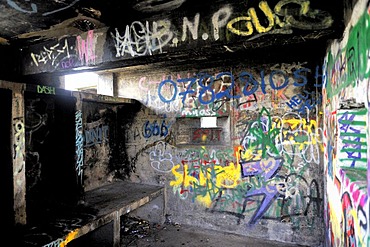 Graffiti on an old disused building, United Kingdom, Europe