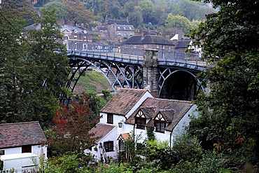 A view of the Iron Bridge, Ironbridge, Shropshire, England, United Kingdom, Europe