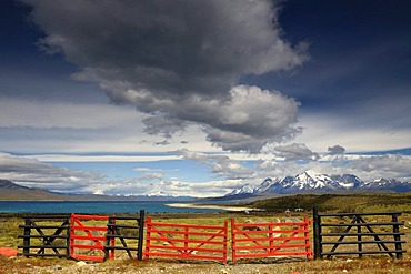 Torres del Paine Massif, dramatic sky, Patagonia, Chile, South America