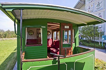 Steam train Feuriger Elias, narrow-gauge railroad, train, Prien, Chiemsee, Bavaria, Germany, Europe