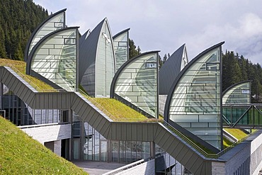 Bergoase spa of the Grand Hotel Tschuggen, architect Mario Botta, luxury hotel, Arosa, Graubuenden or Grisons, Switzerland, Europe