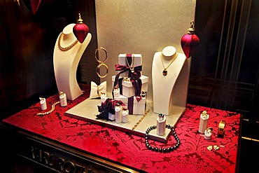 Display of jewelry in Theatinerstrasse, Munich, Bavaria, Germany, Europe