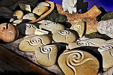 Muenchner Freiheit, Schwabing Christmas Market, spiral stones, Munich, Bavaria, Germany, Europe