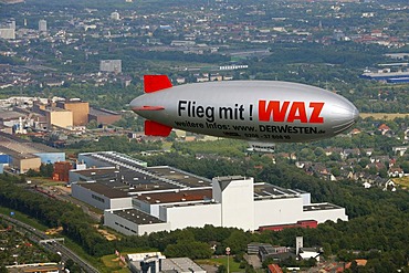 Aerial photo, Blimb, Zeppelin, Wattenscheid, Sevinghausen, Bochum, Ruhrgebiet region, North Rhine-Westphalia, Germany, Europe