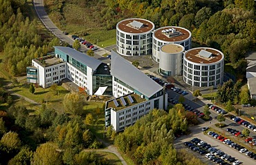 Aerial shot, ZBZ-Witten GmbH, Witten Centre of Dental Research, Witten, Ruhr district, North Rhine-Westphalia, Germany, Europe