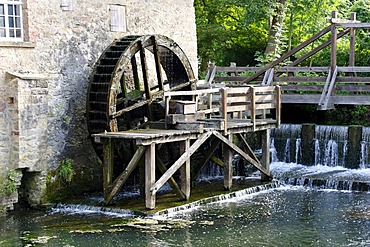 Oil mill, 18th century, at Schloss Brake castle, Lemgo, North Rhine-Westphalia, Germany, Europe