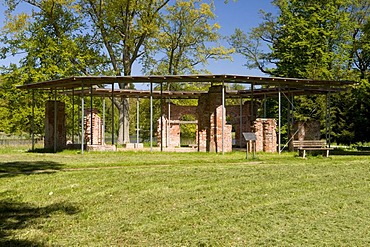 Pheasant house in the castle gardens of Putbus, Ruegen island, Mecklenburg-Western Pomerania, Germany, Europe