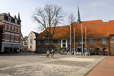 Museum at Rathausmarkt town hall square, Baltic resort Eckernfoerde, Schleswig-Holstein, Germany, Germany
