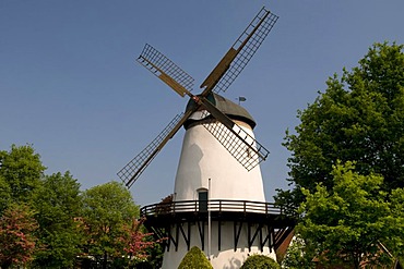 Smock windmill, Glandorf, Osnabruecker Land region, Lower Saxony, Germany, Europe