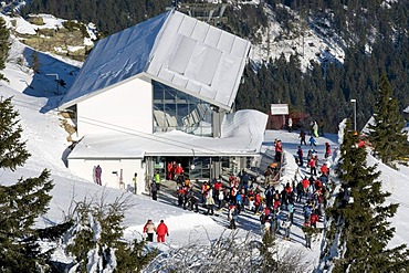 Mountain station of the cable car at the Grosser Arber, 1456m, Bavarian Forest Nature Park, Bavaria, Germany, Europe