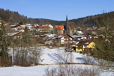 City view of Rabenstein, Zwiesel, Bavarian Forest, Bavaria, Germany, Europe