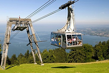 Pfaenderbahn aerial tramway ascending to Mt. Pfaender, 1064m, Bregenz, Lake Constance, Vorarlberg state, Austria, Europe